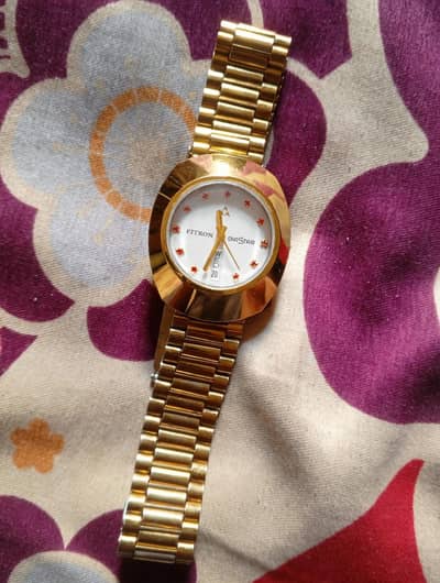 *⌚ Original FITRON Japan Quartz Watch - Golden Chain - For Sale