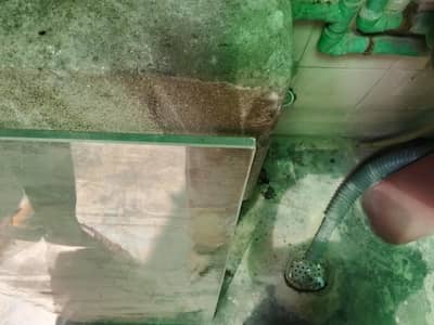 glass shelf with stoppers