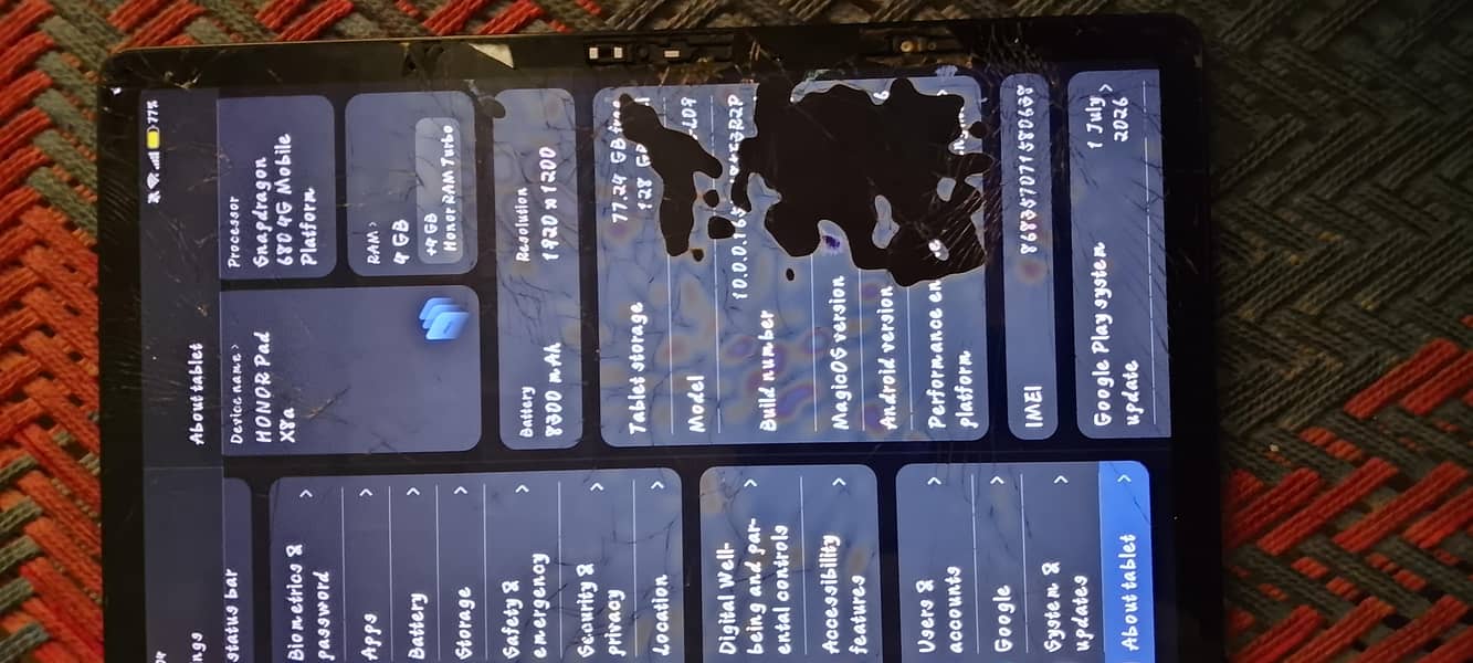 Honor X8a Pad 7
