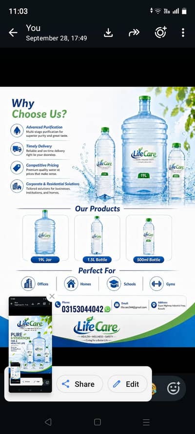 drinking water