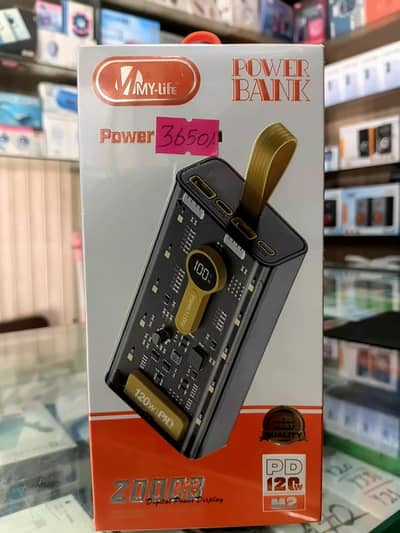 20,000 mah fast charging power bank.
