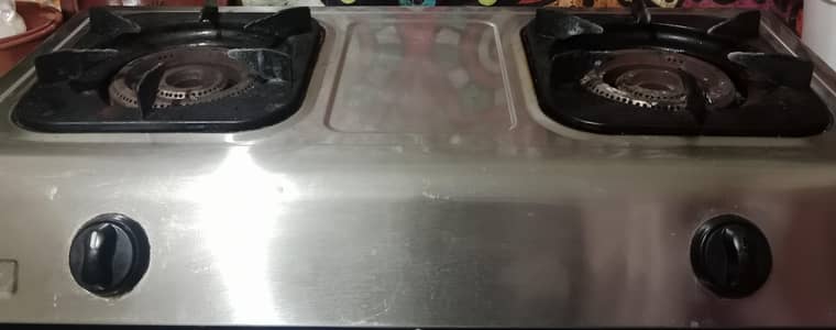 SANYO 2 Burner Stainless Steel Gas Stove