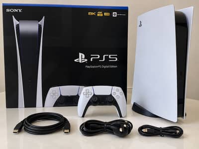 PS5 Digital Edition 2 Controllers + FIFA 26 | Mint Condition