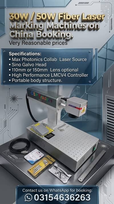 30W ,50W fiber laser Marking Machine for sale