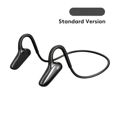 Wireless bone conduction earbuds for sports and business use.