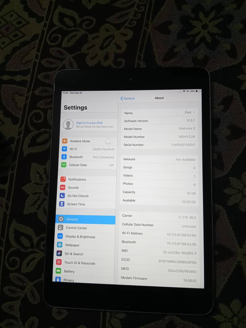 Apple ipad mini 3 9