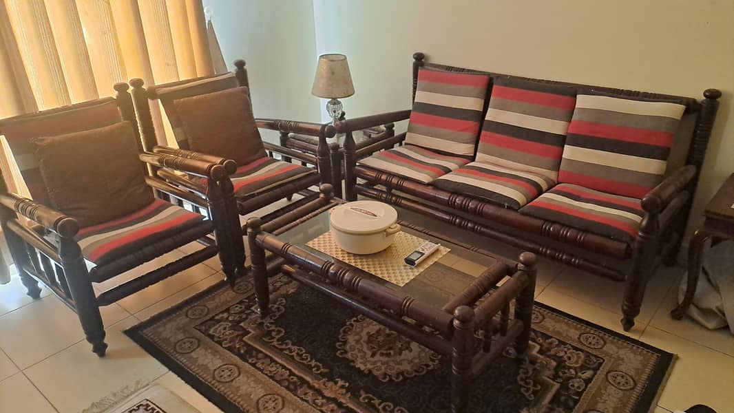 SOLID WOOD SOFA-SET 6