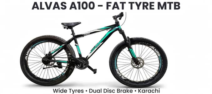 ALVAS A100 Fat Tyre MTB 26 inch - Dual Disc Brake - Karachi