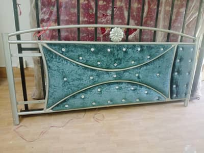 iron double bed,side table, dressing table