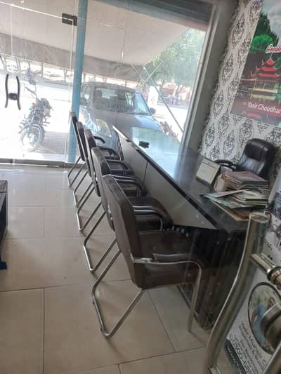 Office Table 10'3" x 2'9" with Chairs  for Sale