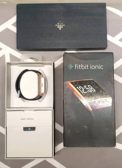 Fitbit ionic gold fitness watch