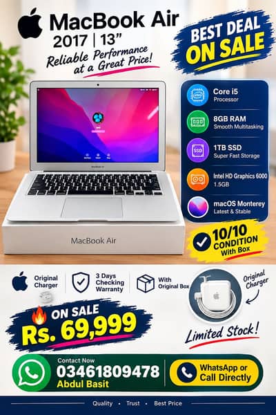 apple macbook air 2017 1 tb with box