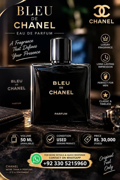 Bleu de Chanel Parfum 50ML – Original Luxury Men’s Perfume
