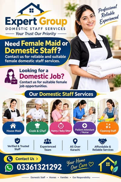 Baby sitter,,Maid,cook, patient attendant,Driver