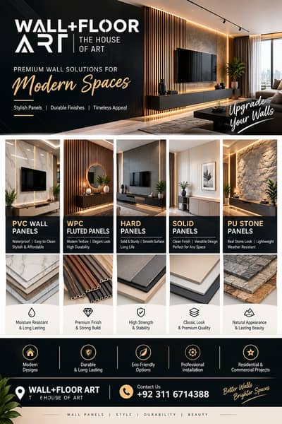PVC wall Panels/WPC Fluted panels/Hard panels/solid panels 03339457906