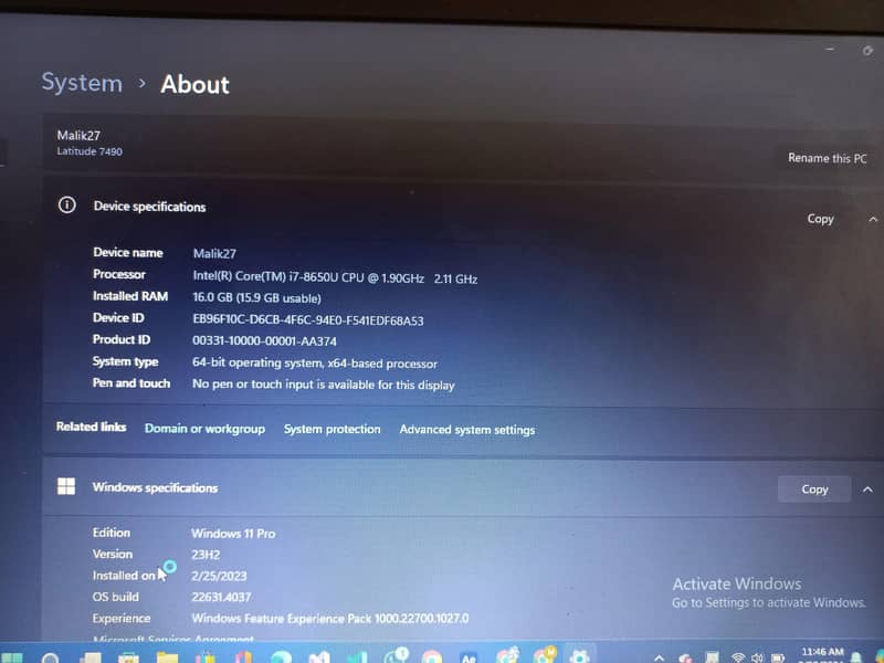 Dell Core i7 8 Generation 2