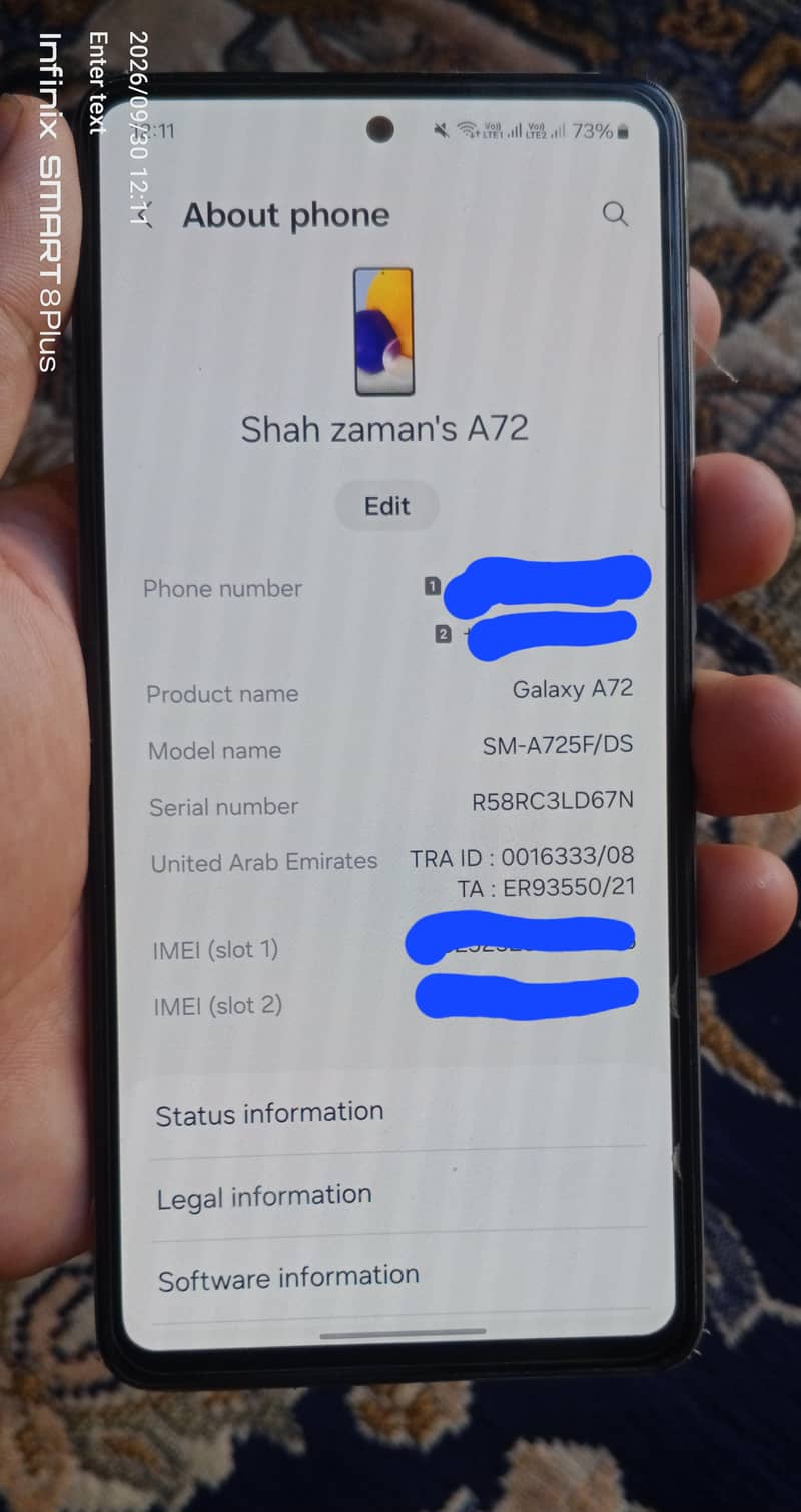 Samsung Mobile A72 3