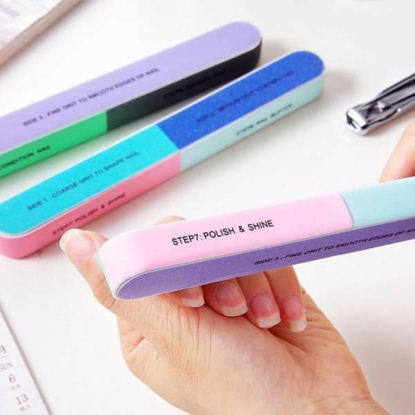 T  Nail Polishing File Block Manicure Set Kit Profesional Nail Buffer 7