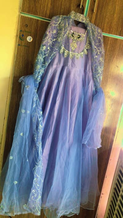 Brand New Lavender Purple Net Maxi Frock - Unused