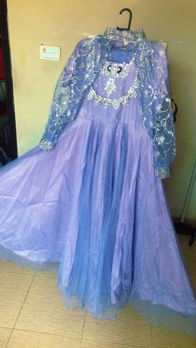 Brand New Lavender Purple Net Maxi Frock - Unused