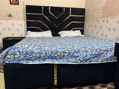 king size bed for sale with side tables and dressing