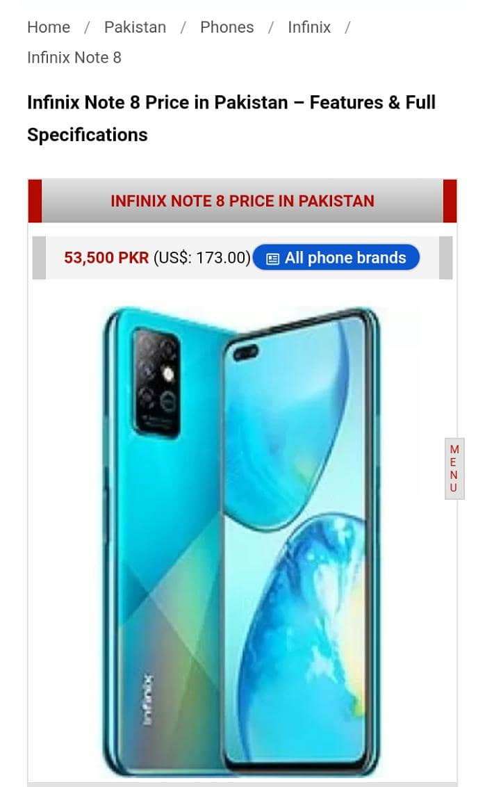 Infinix Note 8 0