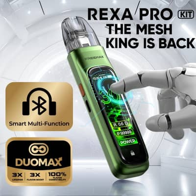 Freemax Cubic Rexa Pro Pod Kit Green – 1300mAh, Bluetooth Smart Vape