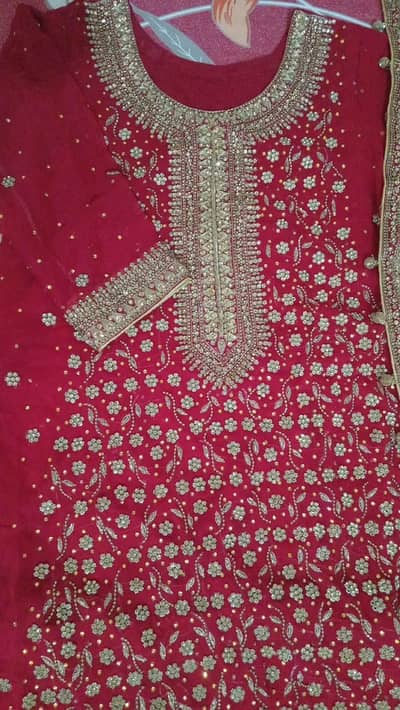 Ruby Red Heavy Bridal Suit - Like New (SALE)