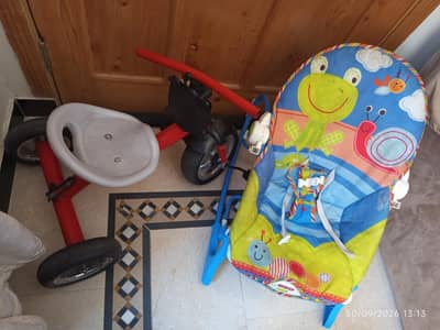 kids tricycle plus rocking chair