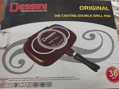 Non Stick Double Sided Grill Pan - Original Italy - 36Cm