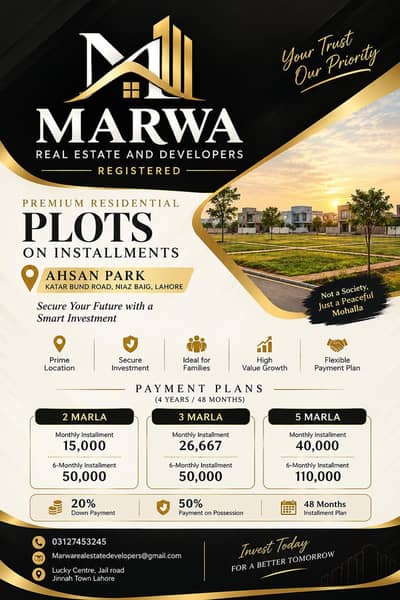 Residential Plots Available On Easy Instalments