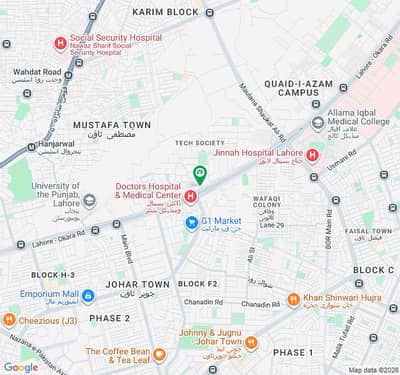 1 Kanal Lifetime Commercial Plot Super Hot Location Surrounding 7 Floors buildings With Direct Owner Available For Sale in Johar Town