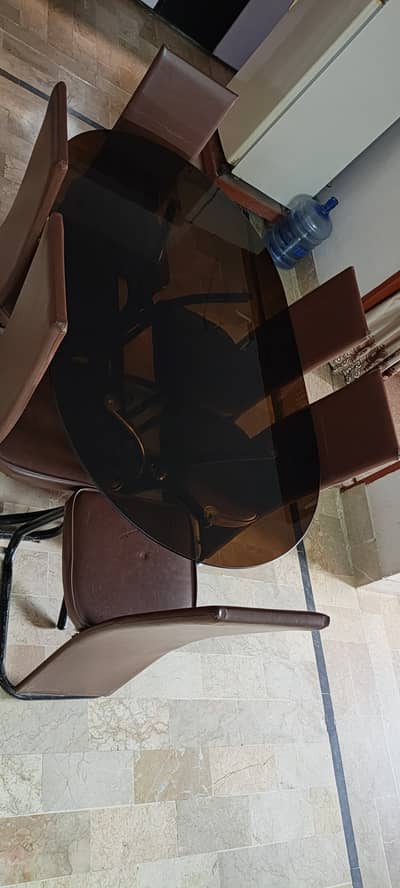 Dining Table Round Mirror (6 Chairs)