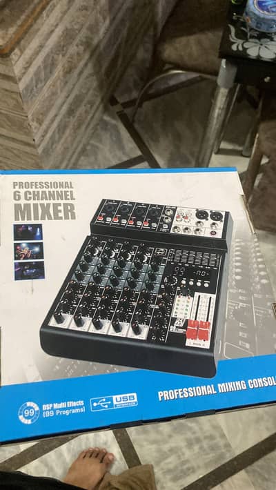 professional power mixer 6 channel