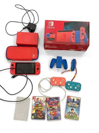 Nintendo console with box and accessories