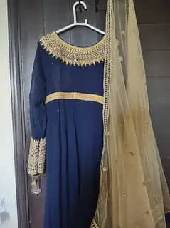 Party Wear Maxi Set of 2 Navy Blue & Purple – Like New)