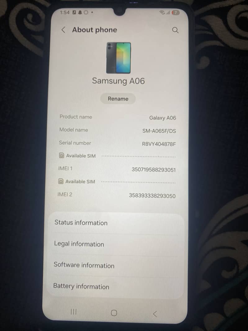 Samsung Mobile A06 0