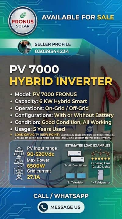 solar inverter used for sale pv 7000 fronus