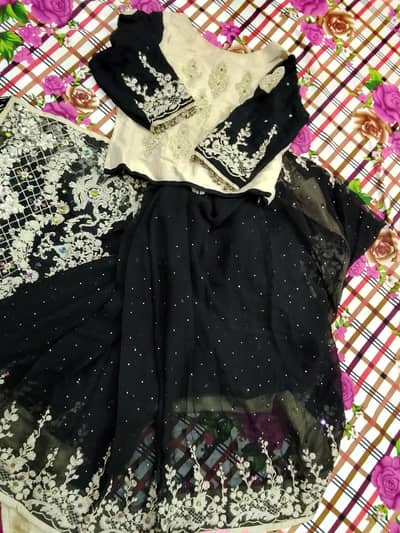 Beautiful Fancy Eastern Party Wear Dress - Large Size