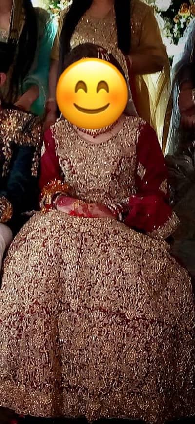 Bridal mehroon maxy