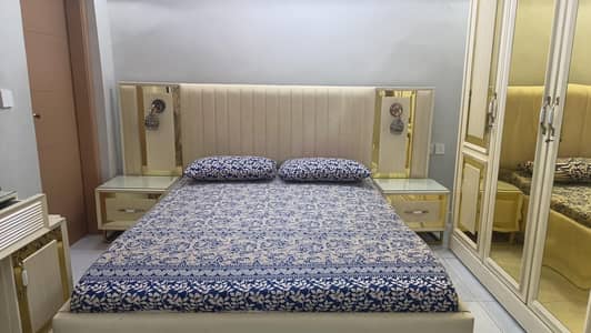 Complete Bedroom Furniture Set – Queen Bed, 4-Door Wardrobe & More