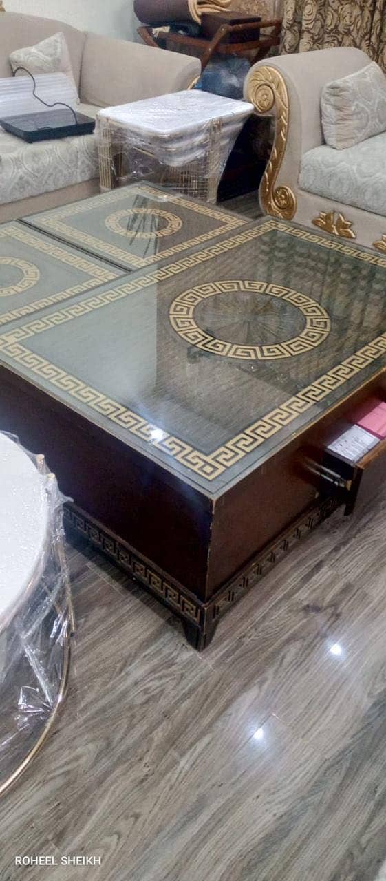 Dining table and two sided tables 1