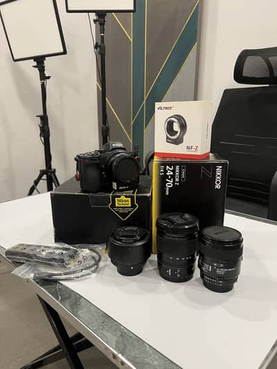 Nikon Z5 full frame camera | 3 lenses | Viltrox adapter for sale
