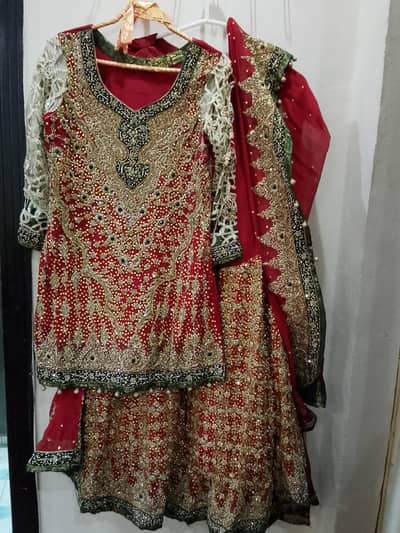 Urgent Sale: Khoobsurat Bridal Lehenga 3-Piece Jora