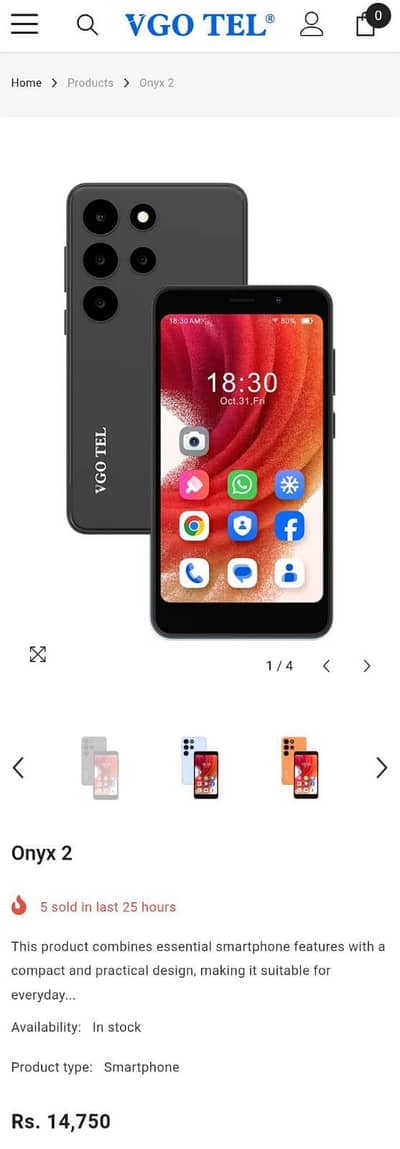 Vgo Tel Onyx 2 3gb 32gb 3 week use full warranty