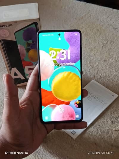 Samsung Mobile A51 total genuine with original box
