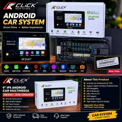 K-Click Android Car LCD Panel – Apple CarPlay & Android Auto