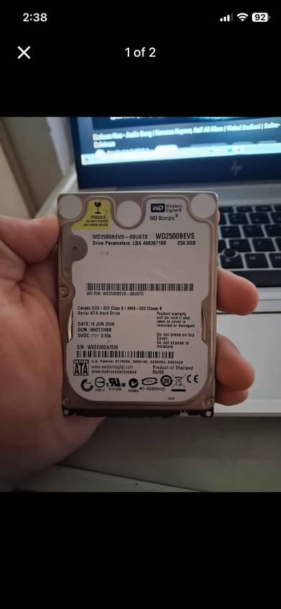 250 gb hdd for laptop and pc