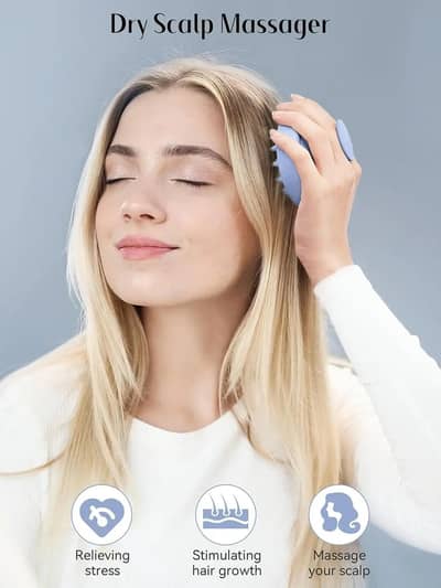 Premium Silicone Scalp Massager - Hair Fall Relief - COD