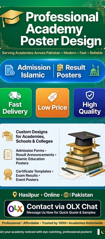 Professional Academy Poster Design Service - Hasilpur